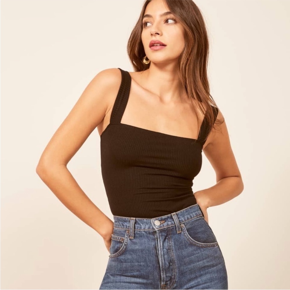 Reformation Canyon Top in Black